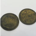 Osborne, Garret and Co barber checks - Tokens - 6d and 10d