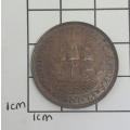 South Africa 1923 half penny EF+