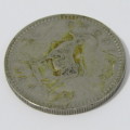 Rhodesia 1964 Error coin - major flaw obverse