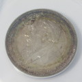 1896 ZAR Two Shilling graded AU50 by ANACS