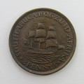 1926 SA Union half penny - AU+ - almost no wear