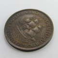 1926 SA Union half penny - AU+ - almost no wear