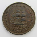 1924 SA Union half penny - EF+