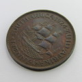 1924 SA Union half penny - EF+