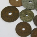 Lot of 14 Southern Rhodesia half pennies & pennies