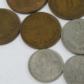 Lot of 12 Rhodesia coins - all different