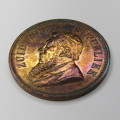 ZAR Paul Kruger 1898 penny UNC with beautiful toning