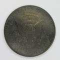 USA Kennedy half dollar 1969 toned black - uncirculated