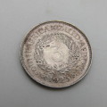 1923 South Africa tickey 3d AU+ with mint lustre