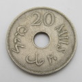 1927 Palestine - Copper nickel 20 mrls VF
