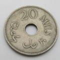 1927 Palestine - Copper nickel 20 mrls VF