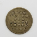1805 Irish bank token for 10 pence