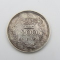 Portugal 1909 silver 200 reis
