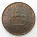 South Africa 1928 half penny in excellent condition AU with mint lustre