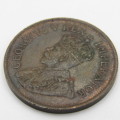 South Africa 1928 half penny in excellent condition AU with mint lustre