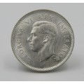 South Africa 1943 tickey 3d uncirculated