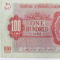 Libya - British Occupation WW2 - 100 Lire - UNC with some marks & crease