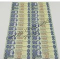 Lot of 25 old SA GPC de Kock banknotes with consecutive numbers