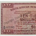 MH de Kock 1st Issue Ten shillings banknote