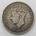 Southern Rhodesia 1941 sixpence silver