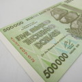 Zimbabwe Uncirculated set of 3 banknotes Five hundred thousand dollars $500 000