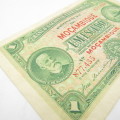 Mozambique 1 Escudo 1921 - VF+ with creases