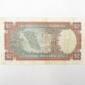 Rhodesia $2 banknote 5 Aug 1977