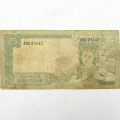 Indonesia 25 Rupiah well used 1960