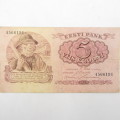 Estonia 5 Krooni banknote 1929 (pin hole & fold)