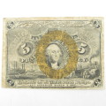 US postal currency note 1863 - 5 cents