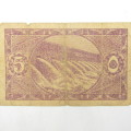 Egypt 5 Piastres banknote 1940