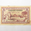 Tunisia 1943 VF or better 50 centimes
