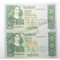 CL Stals first Issue lot of 12 x R10 notes in sequence