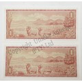 Lot of 10 TW de Jongh R1 banknotes - 1975 Third issue