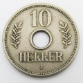 German East Africa 1908 J 10 Heller VF+