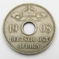 German East Africa 1908 J 10 Heller VF+