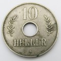German East Africa 10 Heller 1911 A XF