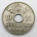 German East Africa 10 Heller 1911 A XF