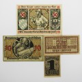 Lot of 4 Antique German banknotes