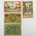 Germany lot of 4 Antique banknote tokens