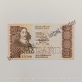 Lot of 2 GPC de Kock R20 banknotes with consecutive numbers