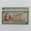 South Africa 1975 TW de Jongh 3rd issue lot of 2 x R10 banknotes with consecutive numbers