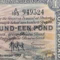 M.H de Kock 1947 One Pound VF