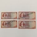 Lot of 4 TW de Jongh Banknotes - all different - 1967, 72, 73 & 75 Issue - all Au condition