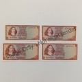 TW de Jongh 4 x 1`st, 2nd & 3rd issue R1 notes 1967, 1972, 1973 & 1975