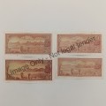South Africa TW Jongh R1 banknotes 1967 - 1st Issue, 1972 Issue, 1973 2nd Issue, 1975 - 3rd Issue