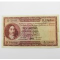 MH de Kock Ten Shillings 1950 A/E A33 VF