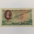 Rissik C28 Ten rand banknote 1962 Afrikaans over English