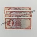 TW de Jongh 4x 1st,2nd & 3rd Issue R1 notes of different years 1967, 1972,1973 & 1975