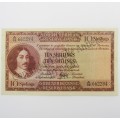 MH de Kock Ten Shillings 1950 - E/A - A32 - AU ( Uncirculated with 2 folds )